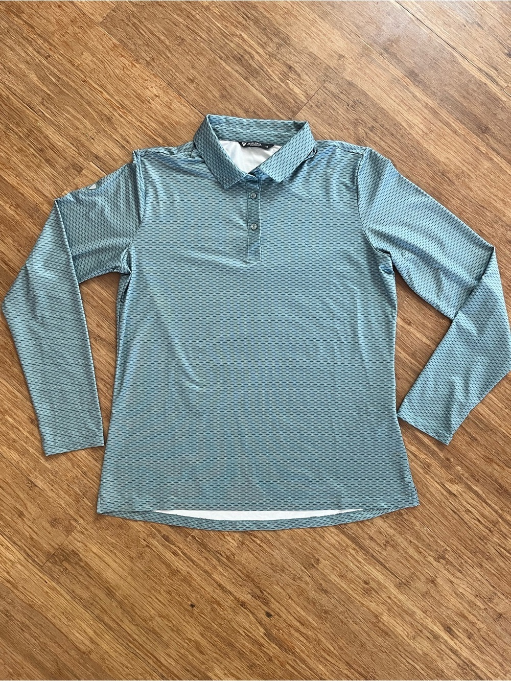 Levelwear Long Sleeve Polo, Green, Sz L